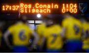 26 December 2020; A view of the scoreboard during the second water break in the Electric Ireland Connacht GAA Football Minor Championship Final match between Roscommon and Sligo at Connacht Centre of Excellence in Bekan, Mayo. Photo by Ramsey Cardy/Sportsfile