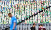 19 December 2020; Cardboard supporters designed by school children during the EirGrid GAA Football All-Ireland Under 20 Championship Final match between Dublin and Galway at Croke Park in Dublin. Photo by Eóin Noonan/Sportsfile