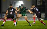 27 December 2020; Tom Daly of Connacht in action against James Hume, left, and Alby Mathewson of Ulster during the Guinness PRO14 match between Connacht and Ulster at The Sportsground in Galway. Photo by Ramsey Cardy/Sportsfile