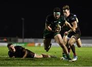 27 December 2020; Tom Daly of Connacht on his way to scoring his side's third try during the Guinness PRO14 match between Connacht and Ulster at The Sportsground in Galway. Photo by Ramsey Cardy/Sportsfile