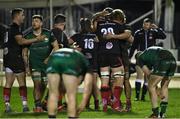 27 December 2020; Ulster players celebrate at the final whistle of the Guinness PRO14 match between Connacht and Ulster at The Sportsground in Galway. Photo by Ramsey Cardy/Sportsfile