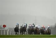 28 December 2020; A view of the field as they pass the finishing post on the first circuit during the Tote.ie Maiden Hurdle on day three of the Leopardstown Christmas Festival at Leopardstown Racecourse in Dublin. Photo by Seb Daly/Sportsfile