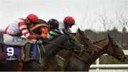 28 December 2020; Dandy Mag, left, with Paul Townend up, races alongside eventual second and third places The Bosses Oscar, right, with Bryan Cooper up, and Unexpected Depth, centre, with Liam McKenna up, on their way to winning the Pertemps Network Handicap Hurdle on day three of the Leopardstown Christmas Festival at Leopardstown Racecourse in Dublin. Photo by Seb Daly/Sportsfile