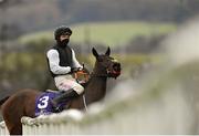 28 December 2020; Jockey Jonathan Moore and Flooring Porter following victory in the Leopardstown Christmas Hurdle on day three of the Leopardstown Christmas Festival at Leopardstown Racecourse in Dublin. Photo by Seb Daly/Sportsfile