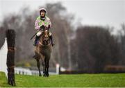 28 December 2020; Jockey Paul Townend and Bapaume after pulling up during the Leopardstown Christmas Hurdle on day three of the Leopardstown Christmas Festival at Leopardstown Racecourse in Dublin. Photo by Seb Daly/Sportsfile