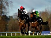 29 December 2020; Stattler, with Paul Townend up, leads eventual second place Glens Of Antrim, with Mark Walsh up, on their way to winning the Pigsback.com Maiden Hurdle on day four of the Leopardstown Christmas Festival at Leopardstown Racecourse in Dublin. Photo by Seb Daly/Sportsfile