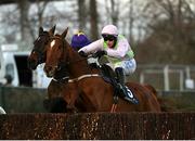 29 December 2020; Monkfish, right, with Paul Townend up, jumps the last alongside eventual second place Latest Exhibition, with Bryan Cooper up, on their way to winning the Neville Hotels Novice Steeplechase on day four of the Leopardstown Christmas Festival at Leopardstown Racecourse in Dublin. Photo by Seb Daly/Sportsfile