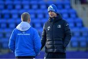 29 December 2020; Head coach Leo Cullen, right, and senior coach Stuart Lancaster during Leinster Rugby squad training at Energia Park in Dublin. Photo by Ramsey Cardy/Sportsfile