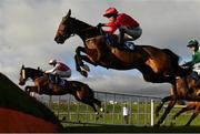 1 January 2021; Silk Worm, near, with James O'Sullivan up, jumps the first during the Core Bullion Traders Handicap Hurdle at Tramore Racecourse in Waterford. Photo by Seb Daly/Sportsfile