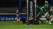 2 January 2021; Scott Penny of Leinster scores his side's first try during the Guinness PRO14 match between Leinster and Connacht at the RDS Arena in Dublin. Photo by Piaras Ó Mídheach/Sportsfile