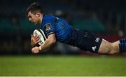 2 January 2021; Luke McGrath of Leinster scores his side's second try during the Guinness PRO14 match between Leinster and Connacht at the RDS Arena in Dublin. Photo by Brendan Moran/Sportsfile