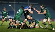 2 January 2021; Dan Leavy of Leinster is tackled by Alex Wootton and Eoghan Masterson of Connacht during the Guinness PRO14 match between Leinster and Connacht at the RDS Arena in Dublin. Photo by Brendan Moran/Sportsfile