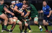 2 January 2021; Scott Penny of Leinster is tackled by Dominic Robertson-McCoy, left, and Conor Oliver of Connacht during the Guinness PRO14 match between Leinster and Connacht at the RDS Arena in Dublin. Photo by Ramsey Cardy/Sportsfile