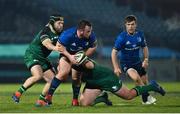 2 January 2021; Ed Byrne of Leinster is tackled by Jonny Murphy, left, and Conor Kenny of Connacht during the Guinness PRO14 match between Leinster and Connacht at the RDS Arena in Dublin. Photo by Brendan Moran/Sportsfile