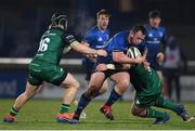 2 January 2021; Ed Byrne of Leinster is tackled by Conor Kenny of Connacht during the Guinness PRO14 match between Leinster and Connacht at the RDS Arena in Dublin. Photo by Ramsey Cardy/Sportsfile