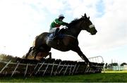 3 January 2021; Ballyshannon Rose, with Paddy Kennedy up, jump the last on their way to winning the Follow Us On Social Media Handicap Hurdle at Fairyhouse Racecourse in Ratoath, Meath. Photo by Matt Browne/Sportsfile