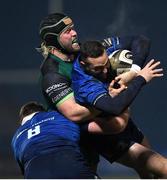 2 January 2021; Dave Kearney of Leinster is tackled by Jonny Murphy of Connacht during the Guinness PRO14 match between Leinster and Connacht at the RDS Arena in Dublin. Photo by Ramsey Cardy/Sportsfile