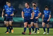 2 January 2021; Leinster players, including Dave Kearney, Ed Byrne, centre, and Luke McGrath after the Guinness PRO14 match between Leinster and Connacht at the RDS Arena in Dublin. Photo by Brendan Moran/Sportsfile