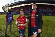 19 January 2020; Craig Casey, left, and Conor Murray of Munster after the Heineken Champions Cup Pool 4 Round 6 match between Munster and Ospreys at Thomond Park in Limerick. Photo by Brendan Moran/Sportsfile