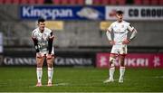 2 January 2021; Billy Burns, left, and Ethan McIlroy of Ulster during the Guinness PRO14 match between Ulster and Munster at Kingspan Stadium in Belfast. Photo by David Fitzgerald/Sportsfile