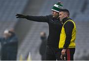 6 December 2020; Mayo manager James Horan, left, and coach James Burke during the GAA Football All-Ireland Senior Championship Semi-Final match between Mayo and Tipperary at Croke Park in Dublin. Photo by Brendan Moran/Sportsfile