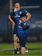 2 January 2021; Jimmy O'Brien of Leinster waits for medical attention for his shoulder during the Guinness PRO14 match between Leinster and Connacht at the RDS Arena in Dublin. Photo by Piaras Ó Mídheach/Sportsfile