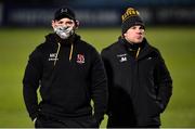 8 January 2021; Marcell Coetzee, left, and Jordi Murphy of Ulster walk the pitch ahead of the Guinness PRO14 match between Leinster and Ulster at the RDS Arena in Dublin. Photo by Ramsey Cardy/Sportsfile