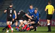 8 January 2021; Jonathan Sexton of Leinster looks to Referee Andrew Brace during the Guinness PRO14 match between Leinster and Ulster at the RDS Arena in Dublin. Photo by Ramsey Cardy/Sportsfile