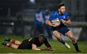 8 January 2021; Hugo Keenan of Leinster evades the tackle of Matt Faddes of Ulster during the Guinness PRO14 match between Leinster and Ulster at the RDS Arena in Dublin. Photo by Brendan Moran/Sportsfile