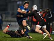 8 January 2021; Hugo Keenan of Leinster is tackled by Michael Lowry of Ulster during the Guinness PRO14 match between Leinster and Ulster at the RDS Arena in Dublin. Photo by Brendan Moran/Sportsfile