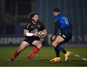 8 January 2021; John Andrew of Ulster in action against Dave Kearney of Leinster during the Guinness PRO14 match between Leinster and Ulster at the RDS Arena in Dublin. Photo by Seb Daly/Sportsfile