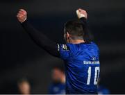 8 January 2021; Jonathan Sexton of Leinster celebrates at the final whistle following his side's victory during the Guinness PRO14 match between Leinster and Ulster at the RDS Arena in Dublin. Photo by Seb Daly/Sportsfile