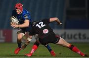 8 January 2021; Josh van der Flier of Leinster evades the tackle of Stuart McCloskey of Ulster during the Guinness PRO14 match between Leinster and Ulster at the RDS Arena in Dublin. Photo by Ramsey Cardy/Sportsfile