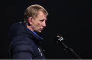 8 January 2021; Leinster head coach Leo Cullen ahead of the Guinness PRO14 match between Leinster and Ulster at the RDS Arena in Dublin. Photo by Ramsey Cardy/Sportsfile