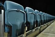 8 January 2021; Empty seats in the terrace prior to the Guinness PRO14 match between Leinster and Ulster at the RDS Arena in Dublin. Photo by Brendan Moran/Sportsfile