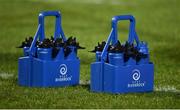 8 January 2021; Riverrock water bottles and bottle carriers during the Guinness PRO14 match between Leinster and Ulster at the RDS Arena in Dublin. Photo by Brendan Moran/Sportsfile