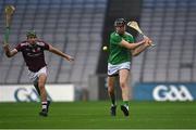 29 November 2020; Diarmaid Byrnes of Limerick in action against Brian Concannon of Galway during the GAA Hurling All-Ireland Senior Championship Semi-Final match between Limerick and Galway at Croke Park in Dublin. Photo by Piaras Ó Mídheach/Sportsfile