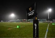9 January 2021; A general view of the touchline flag ahead of the Guinness PRO14 match between Connacht and Munster at the Sportsground in Galway. Photo by Sam Barnes/Sportsfile
