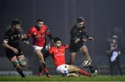9 January 2021; John Porch of Connacht is tackled by Conor Murray of Munster during the Guinness PRO14 match between Connacht and Munster at the Sportsground in Galway. Photo by David Fitzgerald/Sportsfile