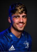 27 August 2020; Jimmy O'Brien during a Leinster Rugby squad portrait session ahead of the 2020/21 season at Leinster Rugby Headquarters in Dublin. Photo by Ramsey Cardy/Sportsfile