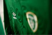 18 October 2020; A detailed view of the Republic of Ireland women's team jersey in Duisburg, Germany. Photo by Stephen McCarthy/Sportsfile