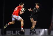 9 January 2021; Mike Haley of Munster in action against John Porch of Connacht during the Guinness PRO14 match between Connacht and Munster at the Sportsground in Galway. Photo by Sam Barnes/Sportsfile