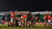 9 January 2021; Players from both sides react at the final whistle of the Guinness PRO14 match between Connacht and Munster at the Sportsground in Galway. Photo by Sam Barnes/Sportsfile