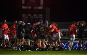 9 January 2021; Munster players celebrate at the final whistle during the Guinness PRO14 match between Connacht and Munster at the Sportsground in Galway. Photo by David Fitzgerald/Sportsfile