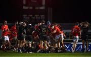 9 January 2021; Munster players celebrate at the final whistle during the Guinness PRO14 match between Connacht and Munster at the Sportsground in Galway. Photo by David Fitzgerald/Sportsfile