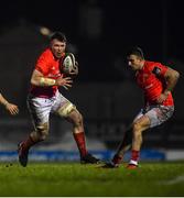 9 January 2021; Peter O’Mahony, left, and Shane Daly of Munster during the Guinness PRO14 match between Connacht and Munster at Sportsground in Galway. Photo by David Fitzgerald/Sportsfile