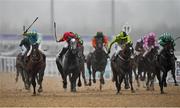 11 January 2021; Stay With Me, second from left, with Chris Hayes up, leads the field on their way to winning the Irishinjuredjockeys.com Handicap DIV I at Dundalk Stadium, in Louth. Photo by Seb Daly/Sportsfile