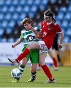 23 December 2020; Wiktoria Gorczyca of Shamrock Rovers in action against Ava Lotty of Cork City during the Women’s Under-17 National League Final match between Shamrock Rovers and Cork City at Athlone Town Stadium in Athlone, Westmeath. Photo by Sam Barnes/Sportsfile