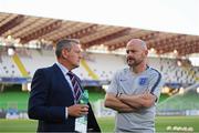 18 June 2020; England head coach Aidy Boothroyd and assistant coach Lee Carsley, right, prior to the 2019 UEFA U21 Championships group C match between England and France at Dino Manuzzi in Cesena, Italy. Photo by Stephen McCarthy/UEFA via Sportsfile