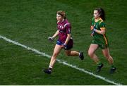 20 December 2020; Anna Jones of Westmeath celebrates after scoring her side's third goal during the TG4 All-Ireland Intermediate Ladies Football Championship Final match between Meath and Westmeath at Croke Park in Dublin. Photo by Sam Barnes/Sportsfile